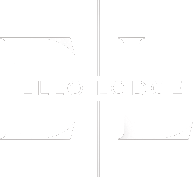Ello lodge Logo White